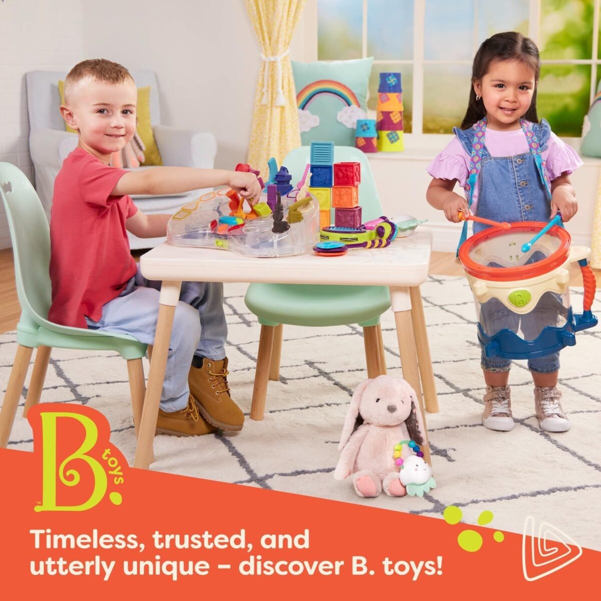 B. toys – Ball Popper & Walker – Push Toy for Baby, Toddler – Light – Up Turtle Toy for Crawling Or Walking – Removable Handle – 1 Year + – Walk ‘n’ POP! - Image 11