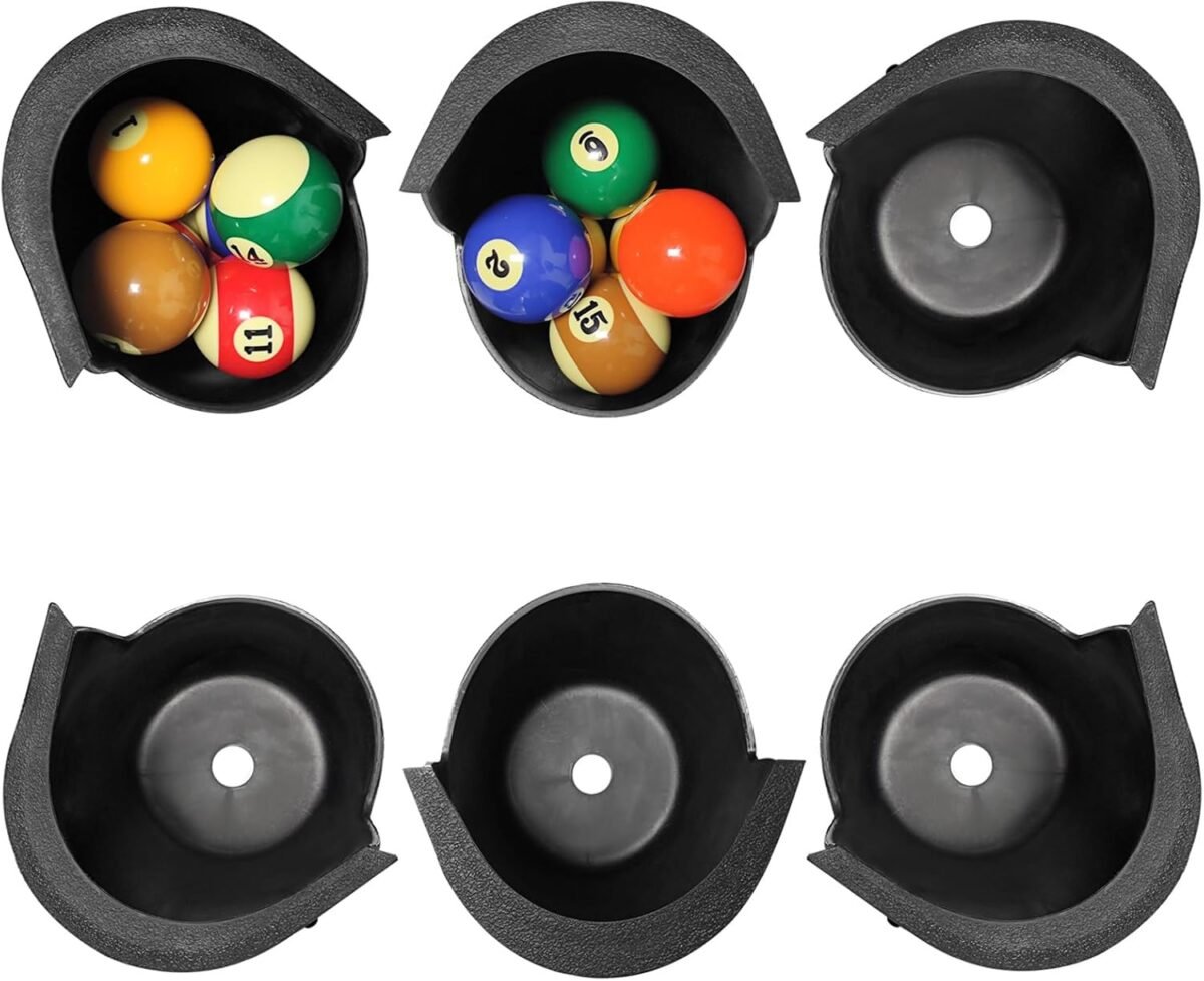 Pool Table Pockets Replacement Pockets for Billiard Table Set of 6 - Image 3