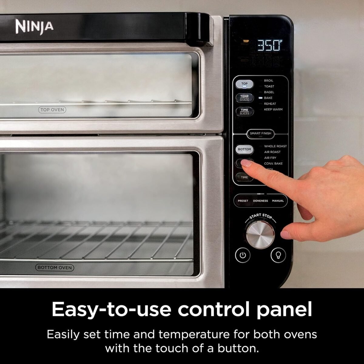 Ninja DCT451 12-in-1 Smart Double Oven with FlexDoor, Thermometer, FlavorSeal, Smart Finish, Rapid Top Convection and Air Fry Bottom , Stainless Steel - Image 11