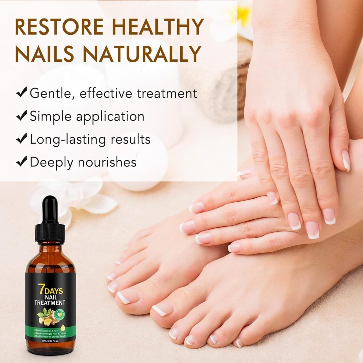 Ginger Nail Growth Serum, Nail Oil for Strengthen & Promote Nails Growth，Ginger Repair Cuticles Oil，Natural Plant Formula - Image 3