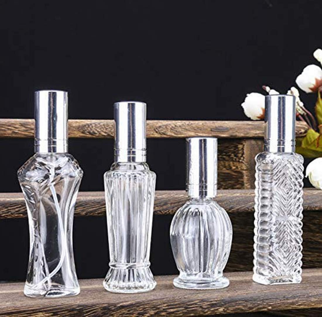 H&D HYALINE & DORA Vintage Refillable Perfume Bottles Glass Empty Spray Bottle Wedding Gifts Car Decor Set of 4 - Image 5