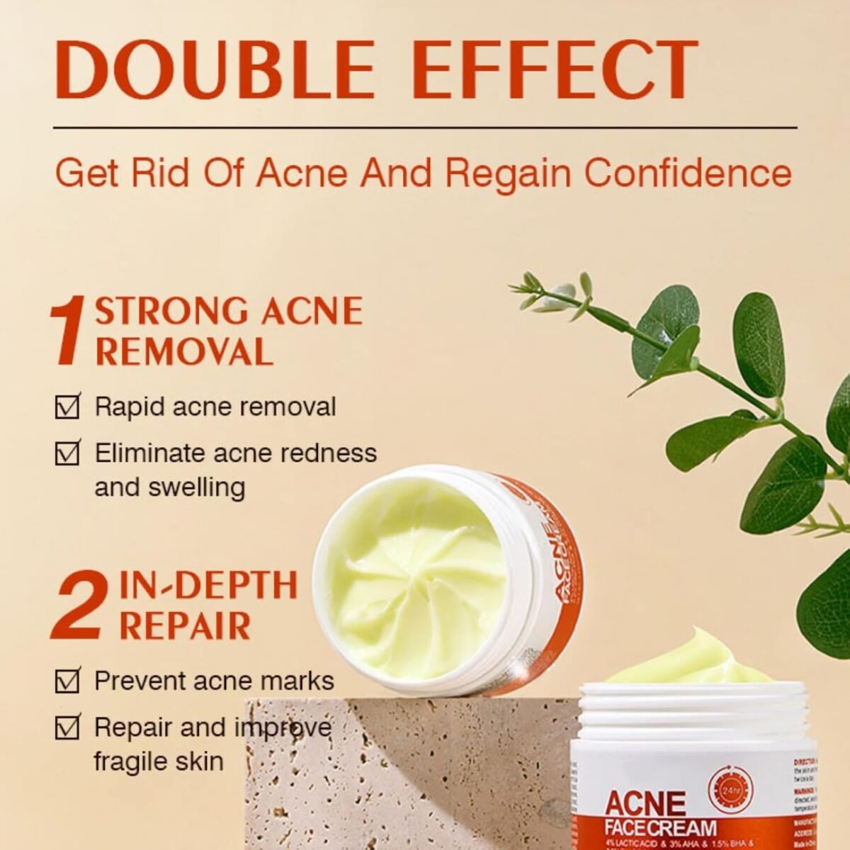 Acne Cream Pimple Cream for Face, Oil Control Pimple Remover Cream Get Rid of Pimples Fast,for Oily and Acne Prone Skin, Cruelty Free, Crema para espinillas en la cara - Image 5