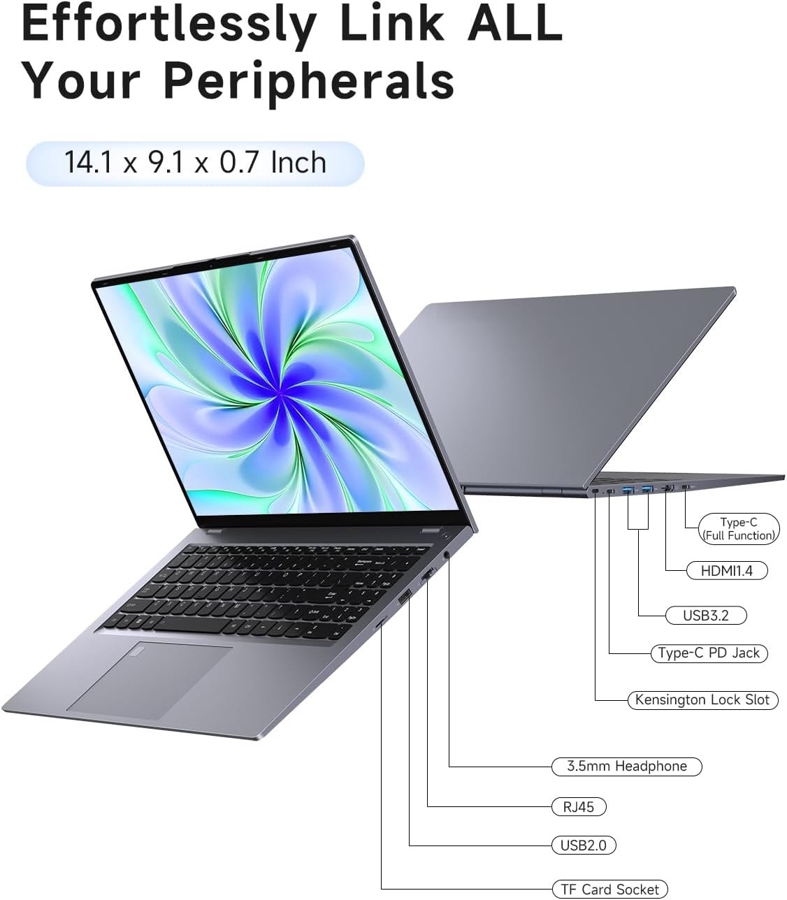 15.6" Gaming-Laptop-Computer, 12th Inter 12-Core i5-1240P (Beat i5-12450H, Up to 4.4GHz) 16GB DDR4 512GB SSD, Windows 11 Laptop, FHD IPS Display,Fingerprint,Backlit,WiFi 6,BT5.2, 65W Type-C - Image 10