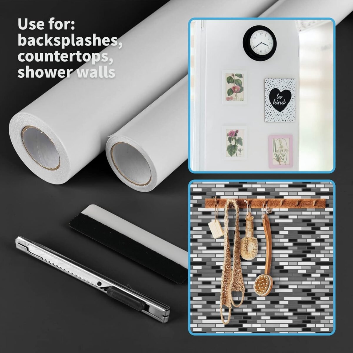 Art3d 12in.X 360in. Double-Sided Tape Sheet for Crafts, Arts, DIY Projects, Reinforcing Sticky Adhesive for Peel and Stick Tiles, Damage-Free, Residue-Free - Image 4