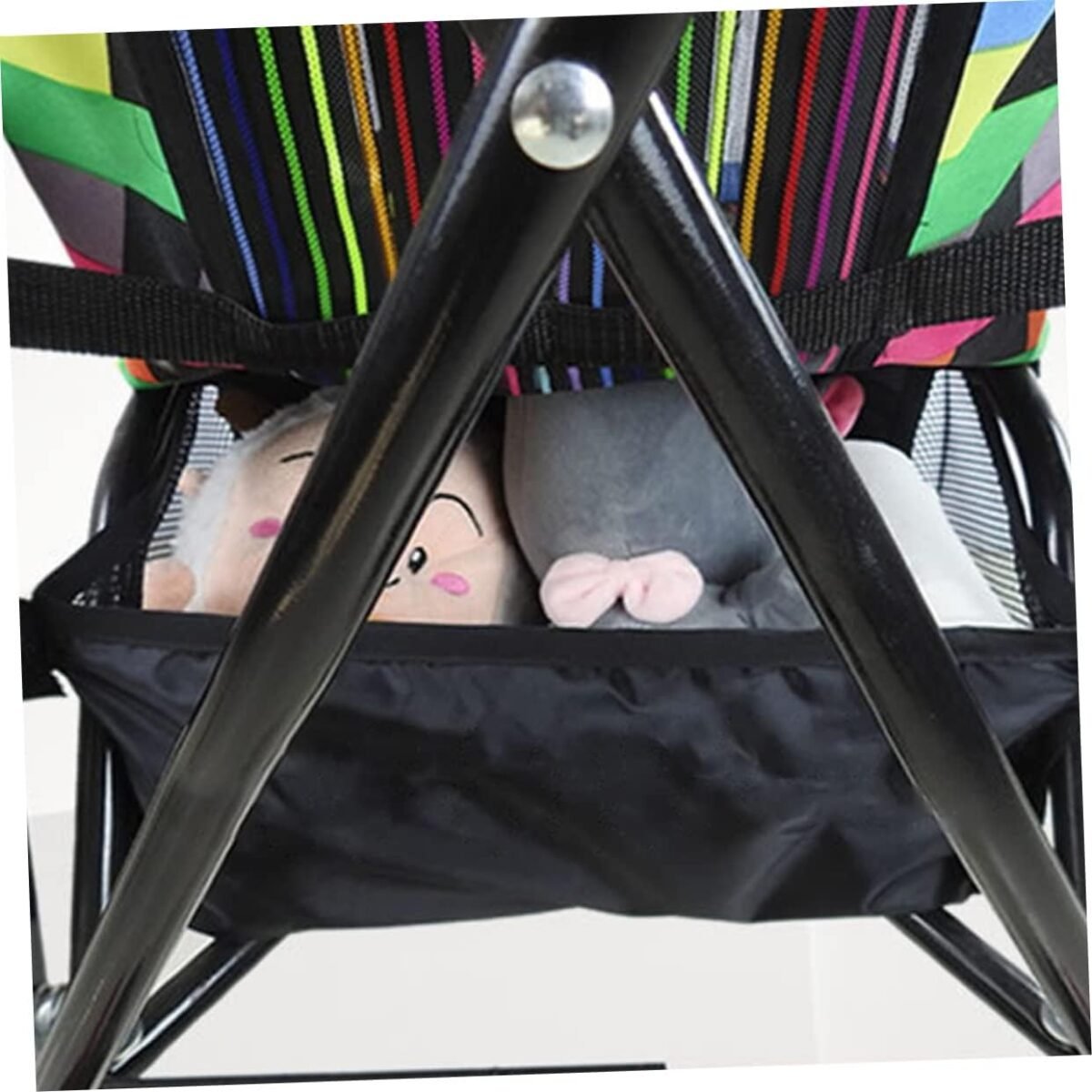 1pcs Stroller Car Stroller Stroller Storage Organizer Bag Baby Stroller Basket under Baby Trend Stroller Basket Wagon Storage Basket Replacement Storage Bags Stroller Hanging Pouch - Image 5