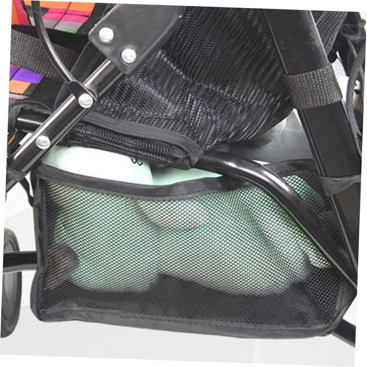 1pcs Stroller Car Stroller Stroller Storage Organizer Bag Baby Stroller Basket under Baby Trend Stroller Basket Wagon Storage Basket Replacement Storage Bags Stroller Hanging Pouch - Image 6