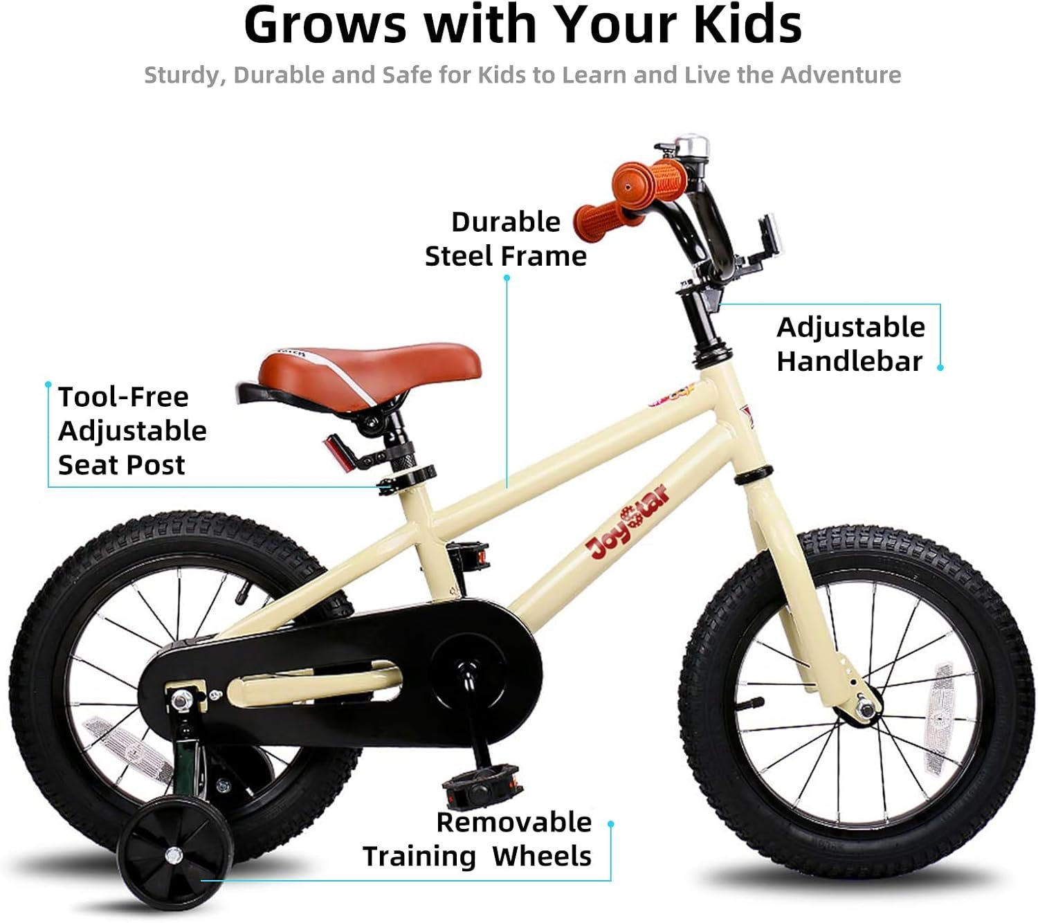 JOYSTAR Kids Bike 12-20 Inch BMX Style for Ages 2-12 Years Old Boys Girls Multiple Colors | Kid's Bikes, with Training Wheels, Children Bicycle, for Kids and Toddler - Image 3