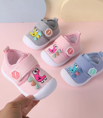 Unisex Baby Step Shoes Soft Bottom 0-2 Years Old Canvas Cartoon Cloth Call Call Shoes Toddler Learning Walkers Infant Footwear 1