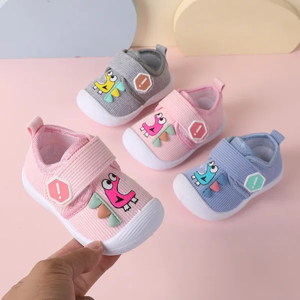 Unisex Baby Step Shoes Soft Bottom 0-2 Years Old Canvas Cartoon Cloth Call Call Shoes Toddler Learning Walkers Infant Footwear