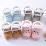 Winter Newborn Baby Girl Boy Shoes First Walkers Thick Warm Infant Baby Shoes Cute Toddler Baby Shoes for Girls Boys 0-9Month