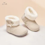Dave Bella New Soft Winter Boots Baby Girl Boy Warm Shoes Solid Fashion Toddler First Walkers Kid Shoes 0-18M DB4243946