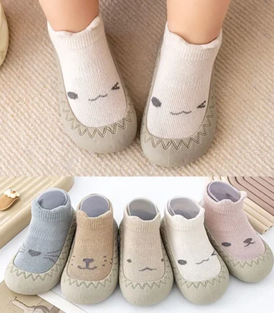 2023 Baby Socks Shoes Infant Color Matching Cute Kids Boys Shoes Soft Soled Child Floor Socks Shoes Toddler Girls First Walkers 1