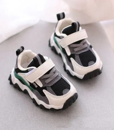 2024 Spring Autumn New Kids Sport Shoes Fashion Cross-tied Mesh Breathable Boys Sneakers Children Girls Outdoor Running Shoes 1