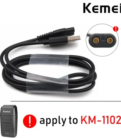 For Kemei KM-1102 Original USB Power Charger Cable Professional Hair Clipper Hair Trimmer Machine Accessories