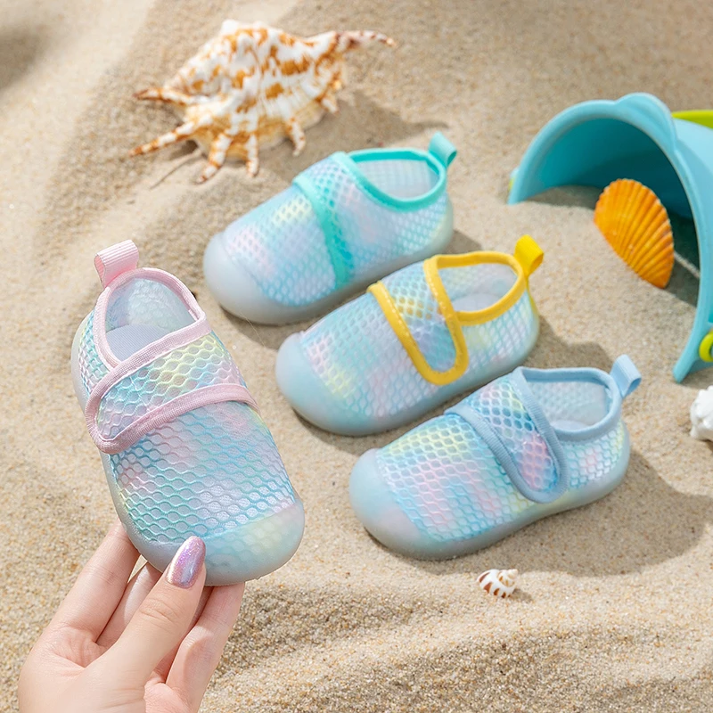 New Spring Summer Baby Shoes Mesh Breathable Sandals 0-3T Baby Boys Girls Slip-On Casual Sneakers Non-Skid Lightweigt Prewalkers 1