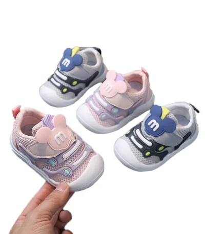 Spring Summer Baby Shoes Kids Toddler Anti-slip Walking Shoes Infant Newborn Outdoor Breathable Soft Sole Mesh Cartoon Sneakers 1