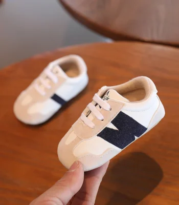 0-18 Months Newborn Baby Classic Sneakers Letters Splicing Baby Casual Shoe Anti-slip Hundred Walking Baby Boys Girls Baby Shoes 1