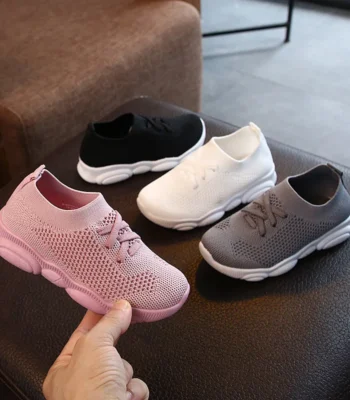 Children Shoes Spring Summer Kids Sneakers Soft Breathable Mesh For Boys Slip-on Casual Shoes Patchwork Color Baby Girls Shoes 1