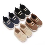 Four Season Soft Soled Children’s Canvas Shoes Korean Version Simple Casual Velcro Baby Cloth Shoes Low Top Flat Shoes