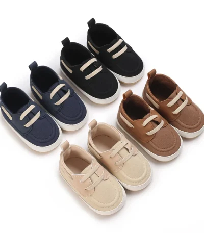 Four Season Soft Soled Children's Canvas Shoes Korean Version Simple Casual Velcro Baby Cloth Shoes Low Top Flat Shoes 1