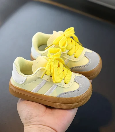 2025 New Spring Baby Shoes Leather Toddler Kids Sneakers Outdoor Boys Tennis Soft Sole Fashion little Girls Sneakers EU 15-25 1