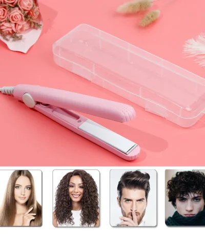 New Mini Hair Straightener Flat Iron Ceramic Curling Iron Short Hair Portable Dual-Use Curler Hair Styling Care For Traveling