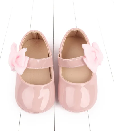 BeQeuewll Baby Girls Cute Moccasinss Sole Bowknot PU Leather Flats Shoes First Walkers Non-Slip Spring Autumn Princess Shoes 1