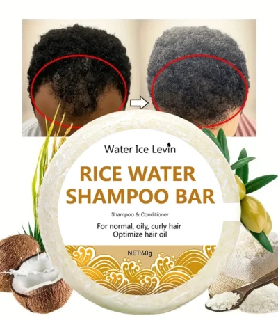 Organic Rice Shampoo Soap Bar Oil Free Conditioning Soap Rice Water Protein Nourishing Anti-loss Hair Hair Growth Soap Bar 60g