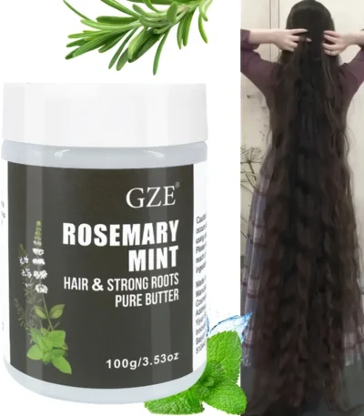 GZE Rosemary Mint Hair & Strong Roots Butter – Natural Hair Growth & Damage Repair Treatment for Stronger, Healthier Hair