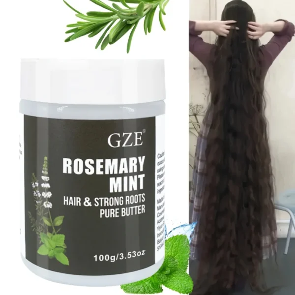 GZE Rosemary Mint Hair & Strong Roots Butter – Natural Hair Growth & Damage Repair Treatment for Stronger, Healthier Hair