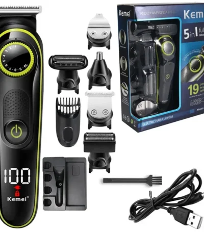 Kemei Electric Hair Clipper Multifunctional Men’s Trimmer Electric Shaver Men’s Razor Nose Trimmer KM-696 Hair Clipper