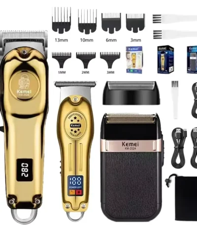 Kemei KM-2628 KM-678 KM-2024 Professional Electric Hair Clippers Beard Clipper Rechargeable Men’s Shaver Hair Trimmer Kit Men