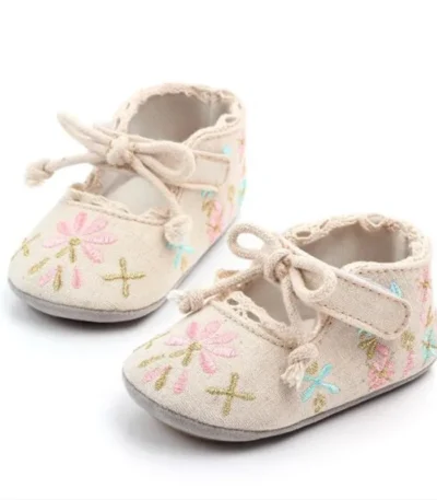 New Lovely Flower Baby Shoes Infants Girls Soft Sole First Walkers Anti-slip Newborn Girls Princess Shoes 1