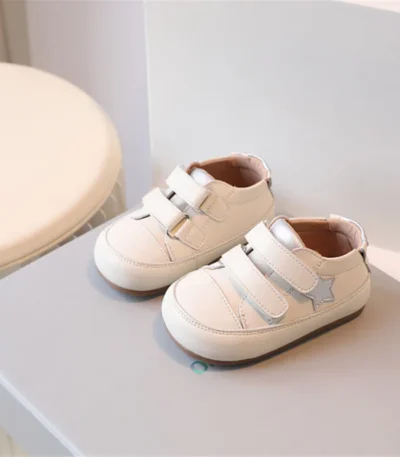 New Baby Shoes Microfiber Leather Toddler Boys Barefoot Shoe Star Soft Sole Girls Outdoor Tennis Fashion Kids Sneakers 0-5 Year 1