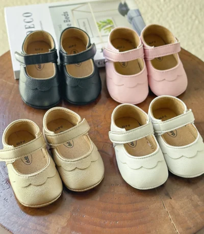 Baby Girls Shoes Multicolour Princess Toddlers Shoes Soft Soled Non-Slip Crib Shoes First Walkers 0-18M 1