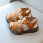 Summer Sport Sandals For Children PU Leather Vintage Boy’s Sandals Soft-soled Anti-slippery Kid’s Sandals Fashion Summer Shoes
