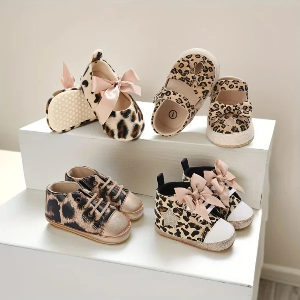 0-1 year old baby shoes Girls fashion leopard print casual sneakers sandals comfortable toddler shoes