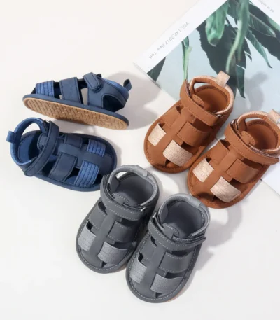 Summer Baby Girls Boys Casual Sandals TPR Sole Anti Slip Fashion Design Indoor Outdoor Walking Newborn Toddler Prewalker Shoes 1