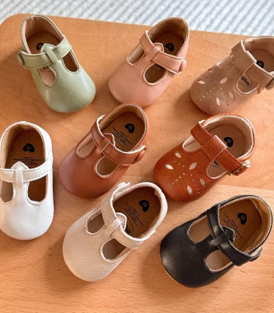 Baby Girls Shoes Multicolour Princess Toddlers Shoes Soft Soled Non-Slip Crib Shoes First Walkers 0-18M 1