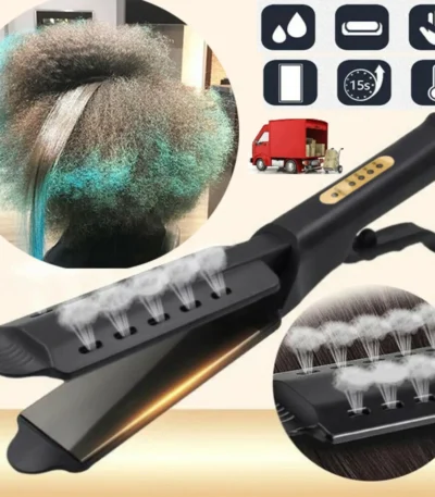 Hair Straightener Four-gear Temperature Adjustment Ceramic Tourmaline Ionic Flat Iron Hair Straightener For Women Widen Panel