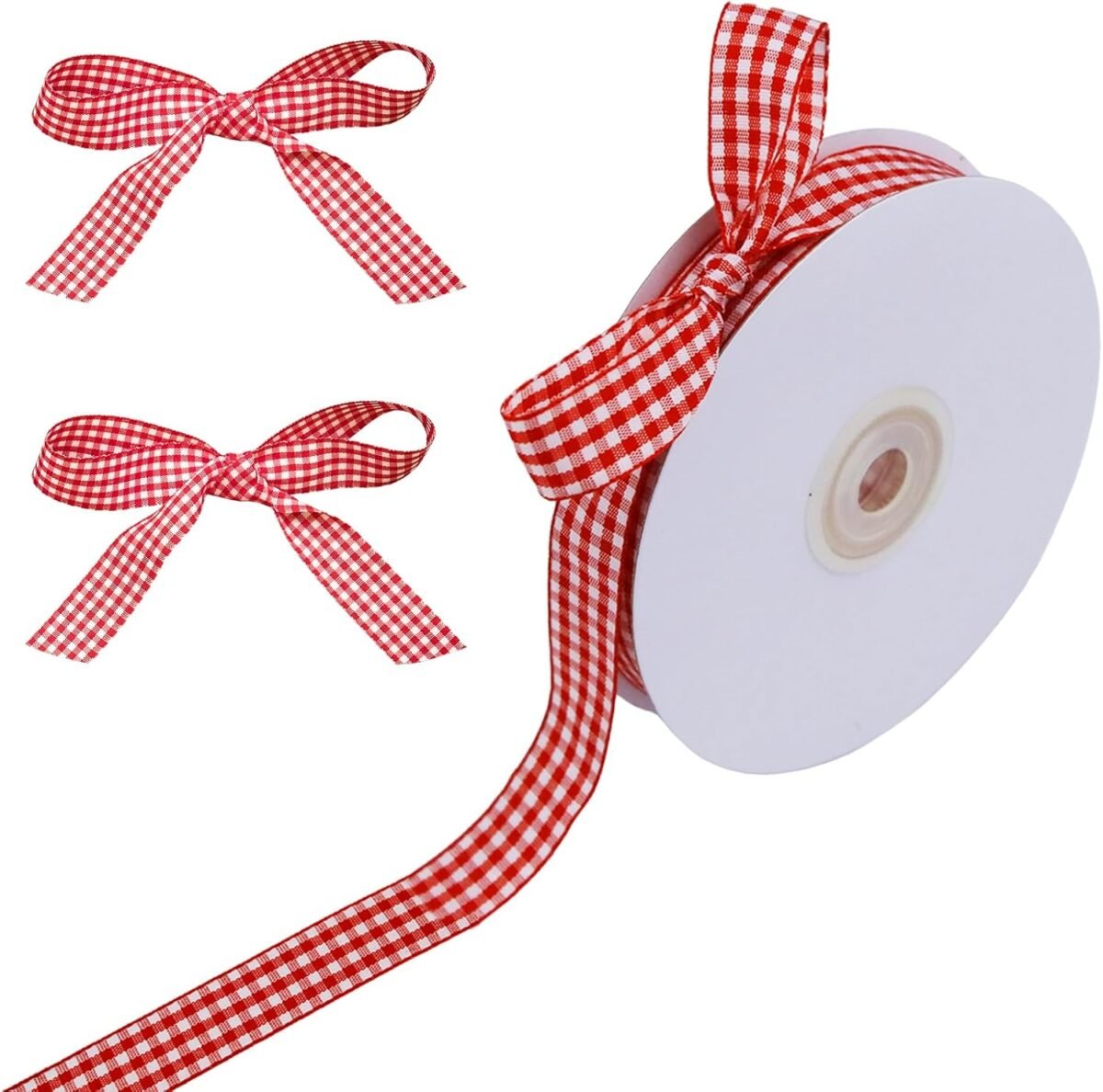 35 yard red and white gingham ribbon picnic craft ribbon christmas wired edge plaid ribbon for crafts hair accessories craft and christmas tree gift wrapping1 piece.jpg