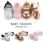 Baby Shoes High Quality Prewalking Sneaker Spring and Autumn Soft Rubber Anti-slip Sole Air-mesh Breathable Boys and Girls BM01