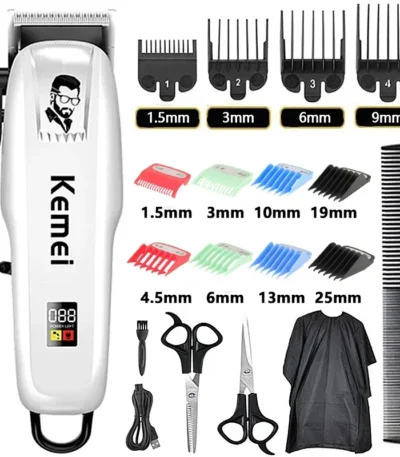 Kemei Professional Hair Clipper Rechargeable Hair Trimmer For Men Shaver Hair Cutting Machine Barber Accessories Cut Machin