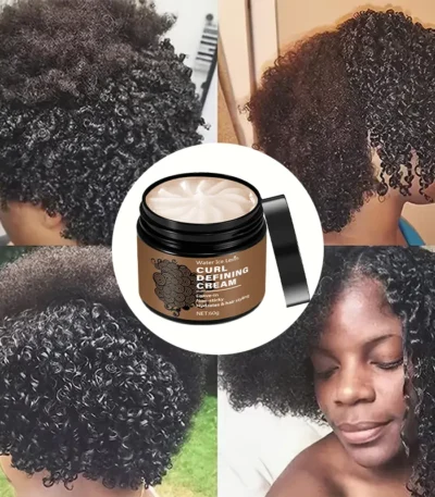60g Curly Hair Styling Cream - Moisturizing Hair Styling Cream Suitable for Normal Hair, Men and Women, Easy to Use and Carry with Plant Formula 1