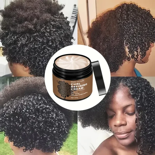 60g Curly Hair Styling Cream – Moisturizing Hair Styling Cream Suitable for Normal Hair, Men and Women, Easy to Use and Carry with Plant Formula