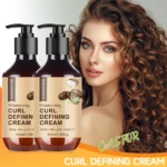 Castor Oil Curl Activator Cream – Defined Coily/Wavy Hair, Humidity Resistance, Non-Greasy Formula, Safe for Color-Treated Hair