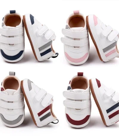 Baby Shoes Soft PU PVC High Quality Anti-slip Sole Newborn Toddler Prewalking Sneaker Spring and Autumn Style 2024 New  BXC3223 1