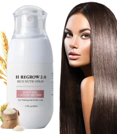 Hair Spray Rice Water Strong Hair Follicle Root Thick Loss Prevention Nourishing Soften Hair Helper Care Spray For Thinning Hair