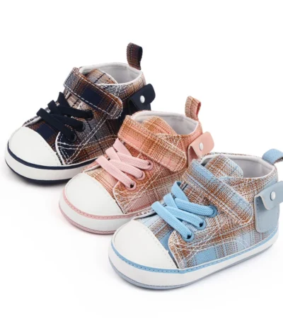 Baby Canvas Shoes Soft Cotton Baby Fashion Shoes First Walking Shoes Casual Sneaker 0-6-12 Months Boys and Girls Prewalking Shoe 1