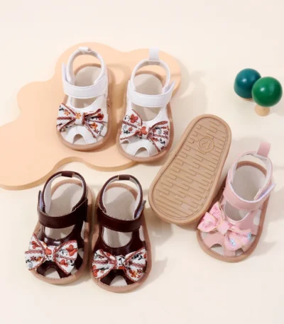 Baby Shoes Cute Butterfly bowknot for 0-9-18 Months Newborn Toddler Girls Summer Prewalking Sandal 2024 New Baby Fashion BMB4003 1